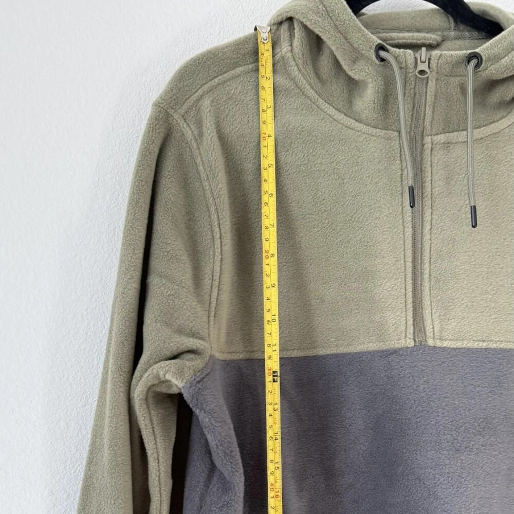 O'Neill Vantage SuperFleece 1/4 Zip Pullover Hoodie Green Gray Men's Medium M NW - Picture 6 of 13